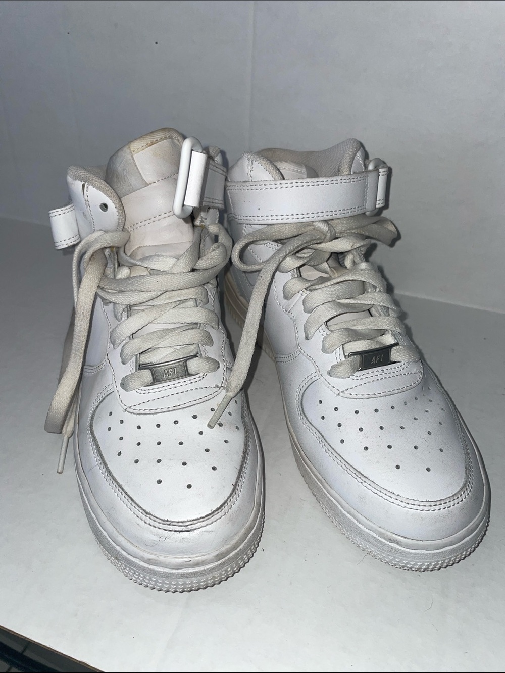 Nike Kids White High-Top Sneakers with Ankle Strap